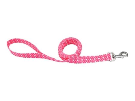 Styles Dog Leash Polka Dot Pink Small 5 8in. x 6 Ft Sale