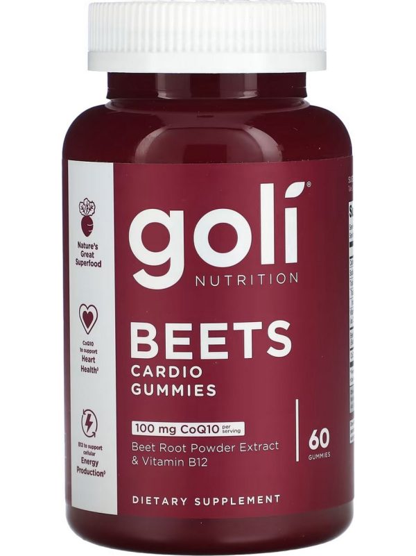 Goli Nutrition, Beets Cardio Gummies, Beet Root Powder Extract, 60 Gummies Sale