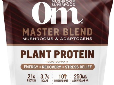 Om Mushroom Superfood, Master Blend Plant Protein, Creamy Chocolate, 1.20 lb Supply