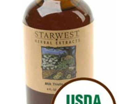 Starwest Botanicals, Milk Thistle Seed Extract Organic, 4 fl oz For Discount