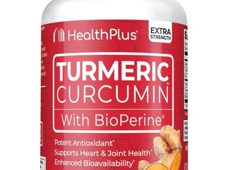 Health Plus, Turmeric Curcumin With BioPerine, 90 Capsules Sale