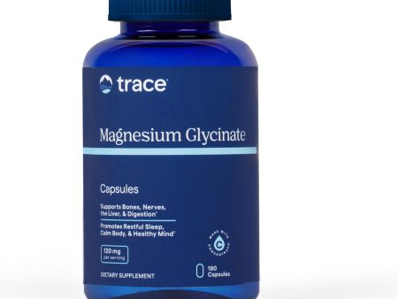 Trace Minerals, Magnesium Glycinate, 120 mg serving, 180 Capsules For Sale