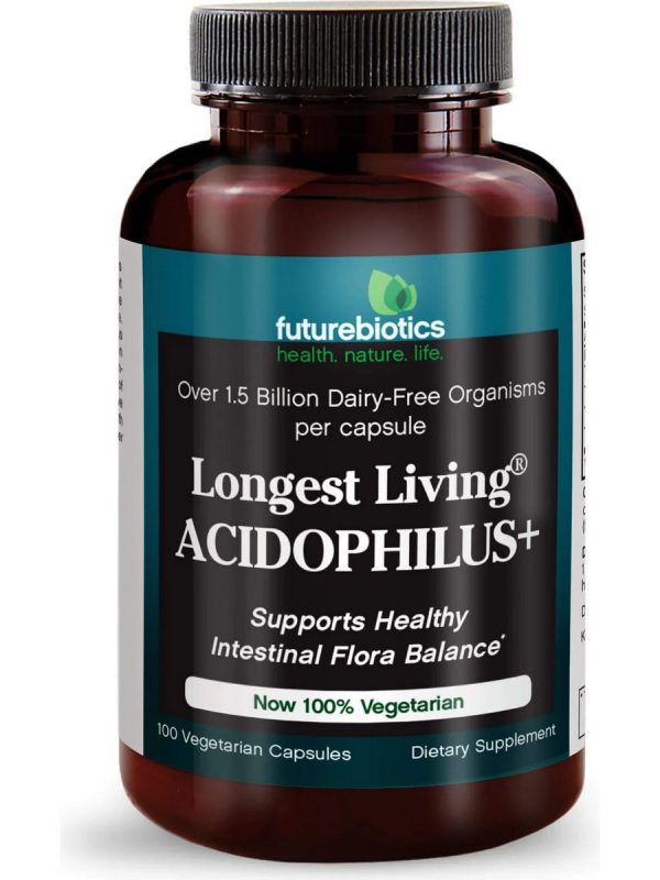 Futurebiotics, Longest Living Acidophilus+, 100 Vegetarian Capsules Discount