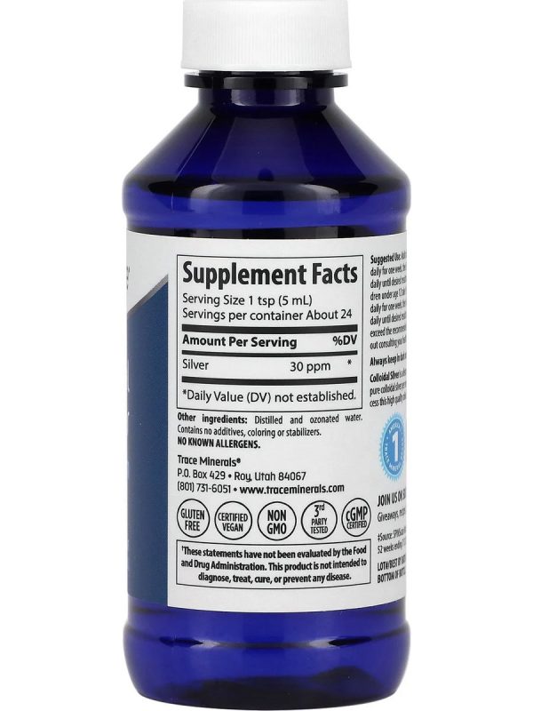 Trace Minerals, Colloidal Silver 30 PPM, 4 fl oz Online Sale