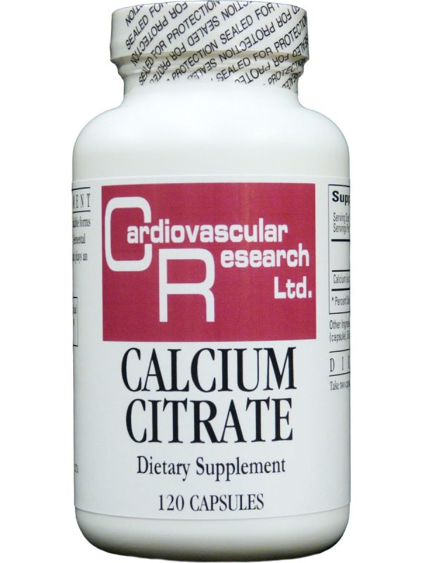 Cardiovascular Research Ltd., Calcium Citrate, 120 Capsules Online Sale