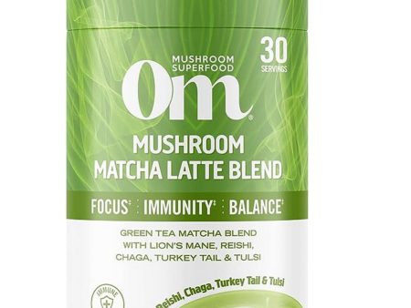 Om Mushroom Superfood, Mushroom Matcha Latte Blend, 8.47 oz For Sale