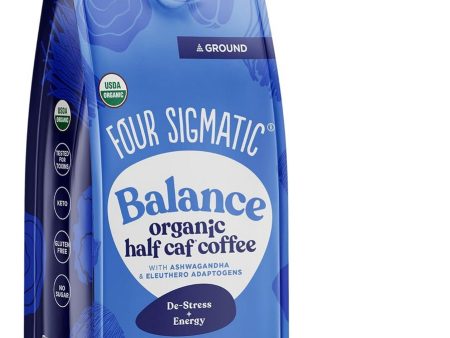 Four Sigmatic, Balance Organic Half Caf Coffee with Ashwagandha and Eleuthero Adaptogens, 12 oz on Sale