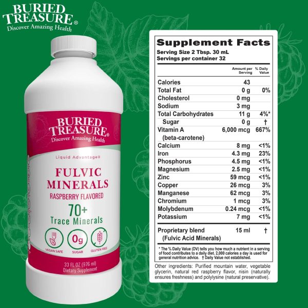 Buried Treasure, Fulvic Minerals Raspberry, 33 fl oz Fashion