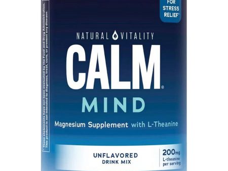 Natural Vitality, Calm Mind, Magnesium Suplement with L-Theanine, Unflavored, 6 oz Online now