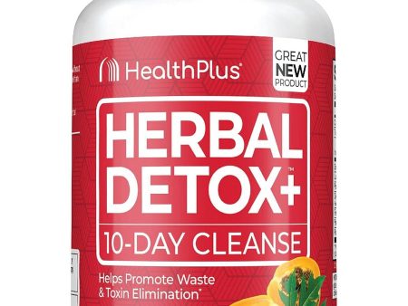 Health Plus, Herbal Detox + 10-Day Cleanse, 40 Capsules Cheap