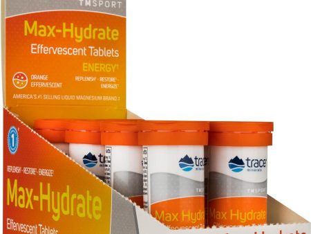 Trace Minerals, TMSPORT, Max-Hydrate Energy, Orange Effervescent, 8 Tubes Online now