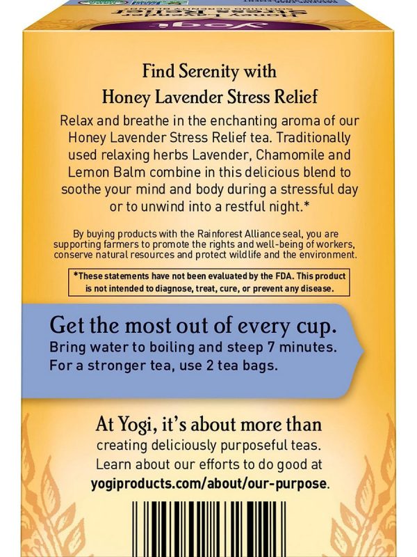 Yogi, Honey Lavender Stress Relief, 16 Tea Bags Online Hot Sale