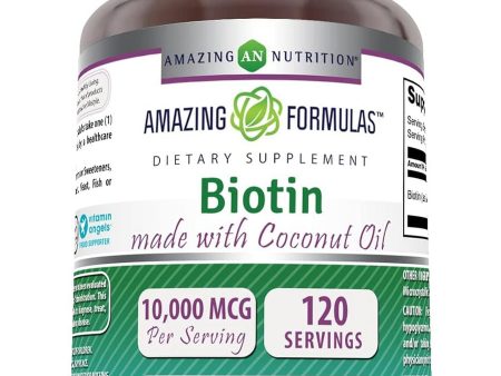 Amazing Formulas, Biotin made with Coconut Oil, 10000 mcg, 120 softgels Online Hot Sale