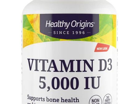 Healthy Origins, Vitamin D3 5,000 IU, 125 mcg, 120 Softgels For Discount