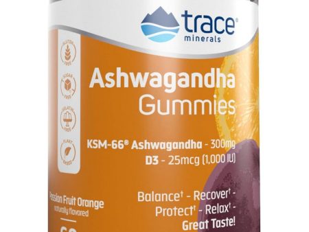 Trace Minerals, Ashwagandha Gummies, Passion Fruit Orange Flavor, 60 Gummies Online Sale