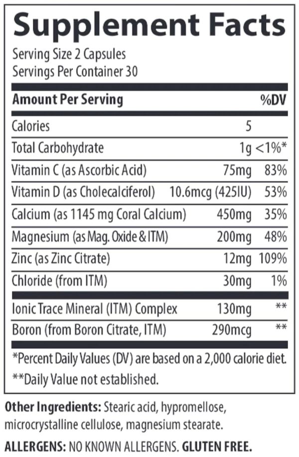 Trace Minerals, Coral Calcium, 60 vegetarian Capsules on Sale