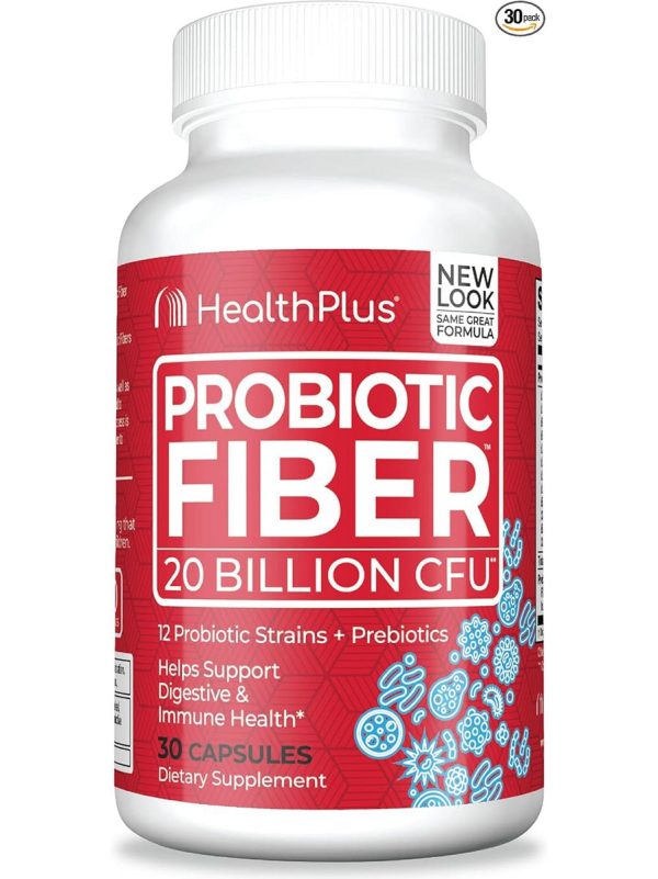 Health Plus, Probiotic Fiber 20 Billion CFU, 30 Capsules Discount