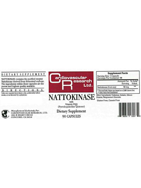 Cardiovascular Research Ltd., Nattokinase, 90 Capsules Online Sale