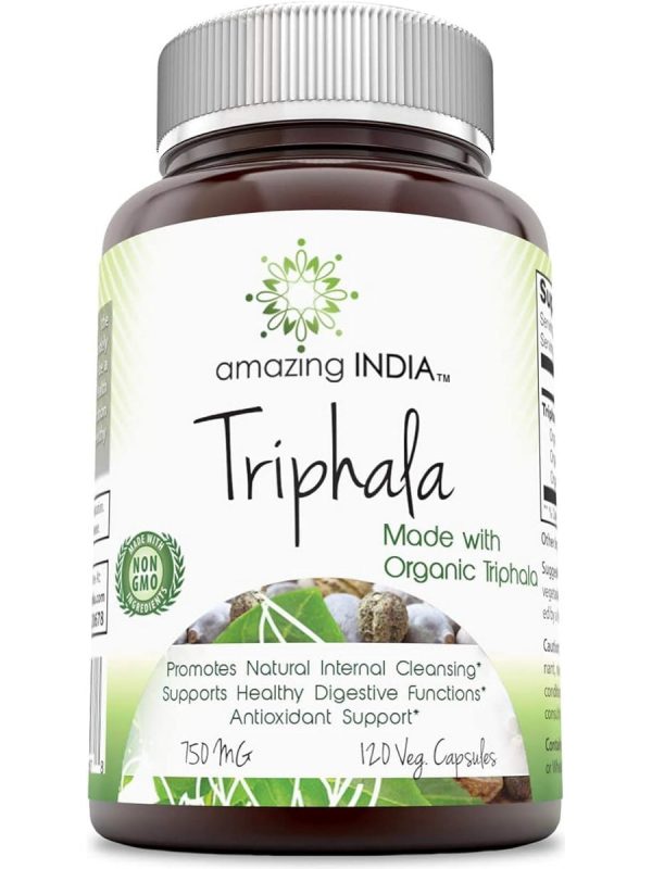 Amazing India, Triphala, 750 mg, 120 Veggie Capsules For Sale