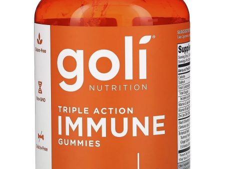 Goli Nutrition, Triple Action Immune Gummies, Elderberry Extract, 60 Gummies For Discount