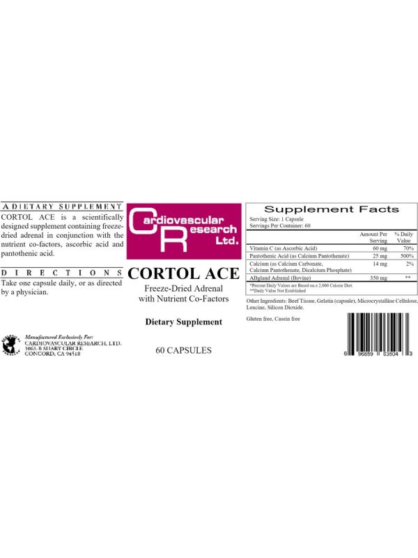 Cardiovascular Research Ltd., Cortol Ace, 60 Capsules Hot on Sale