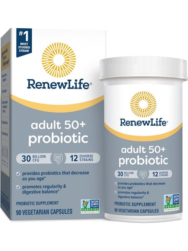 RenewLife, Adult 50+ Probiotic 30 Billion CFU, 90 Vegetarian Capsules Online Sale