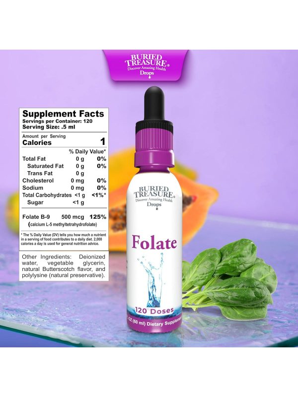 Buried Treasure, Folate Drops, 2 fl oz Sale