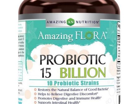 Amazing Flora, Probiotic 15 Billion, 10 Strains, 120 Veggie Capsules on Sale