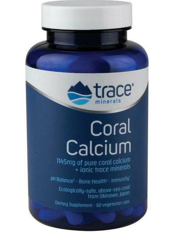 Trace Minerals, Coral Calcium, 60 vegetarian Capsules on Sale