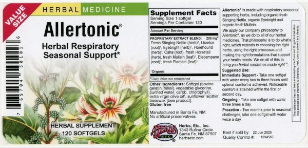 Herbs Etc., Allertonic, 120 Softgels Sale