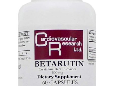 Cardiovascular Research Ltd., Betarutin, 500 mg, 60 Capsules For Sale