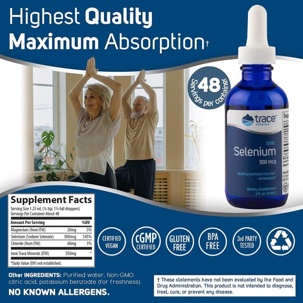 Trace Minerals, Ionic Selenium, 300 mcg, 2 fl oz Discount