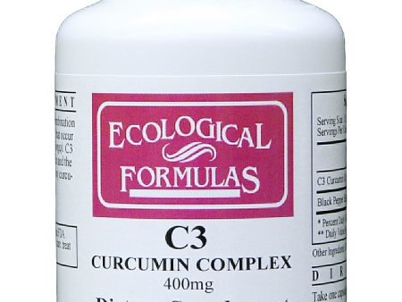 Ecological Formulas, C3 Curcumin Complex, 400 mg, 60 Capsules Hot on Sale