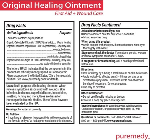 Puremedy, Original Healing Ointment, 1 oz For Discount