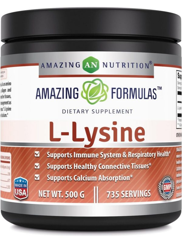 Amazing Formulas, L-Lysine, 500 grams Online