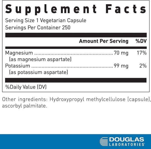 Douglas Labs, Magnesium Potassium Aspartate, 250 Capsules on Sale