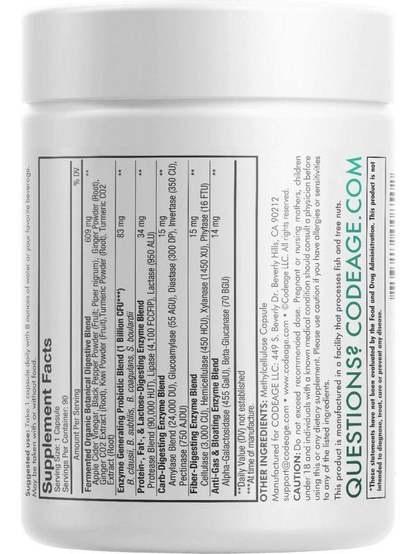 Codeage, Fermented Digestive Enzymes, 90 Capsules Discount