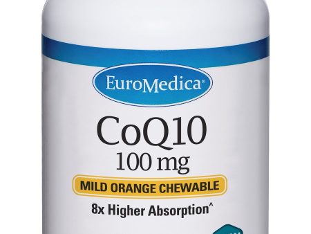 EuroMedica, CoQ10, Mild Orange, 100 mg, 30 Chewable Tablets Sale