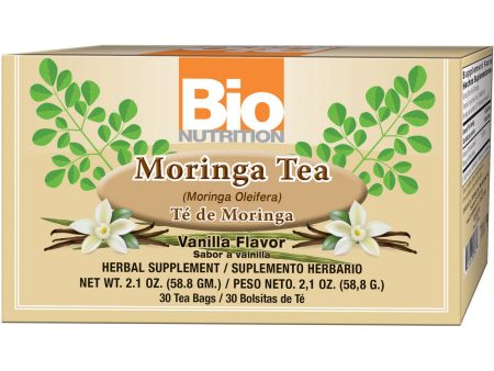 Bio Nutrition, Moringa Tea, Vanilla Flavor, 30 Tea Bags Online Hot Sale