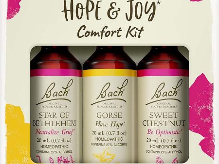 Bach Original Flower Essences, Hope & Joy Comfort Kit, 3 Droppers (0.7 fl oz each) Hot on Sale