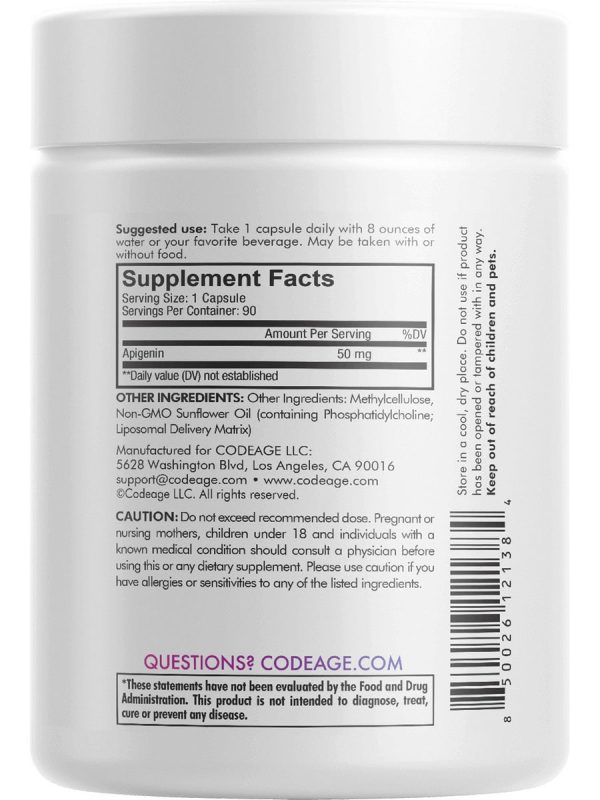 Codeage, Liposomal Apigenin, 90 Capsules Sale